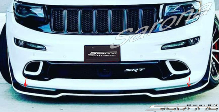 Custom Jeep Grand Cherokee  SUV/SAV/Crossover Front Add-on Lip (2011 - 2016) - $590.00 (Part #JP-014-FA)